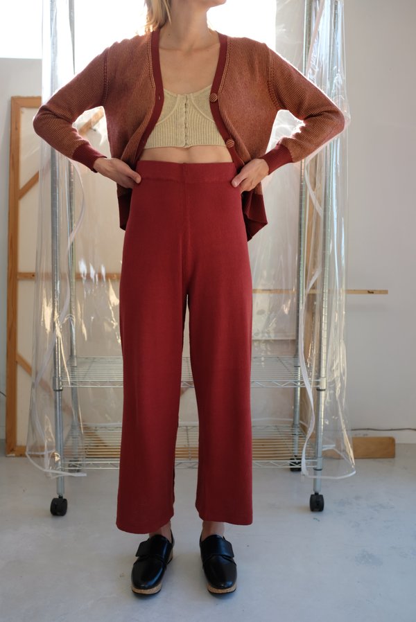Beklina Culotte Knit Trouser - Tomato Beklina Culotte Knit Trouser - Tomato