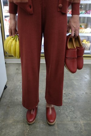 Beklina Culotte Knit Trouser - Tomato Beklina Culotte Knit Trouser - Tomato