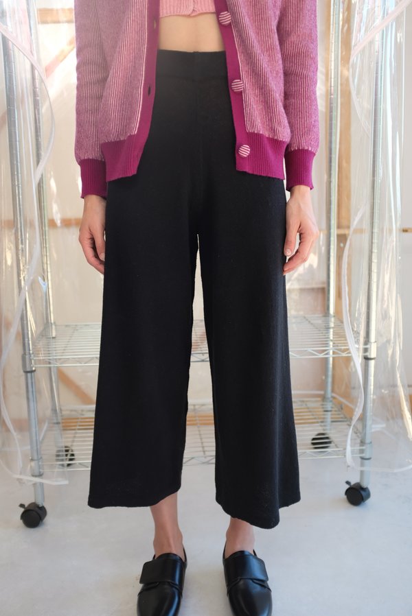 Beklina Culotte Knit Trouser - Black Beklina Culotte Knit Trouser - Black