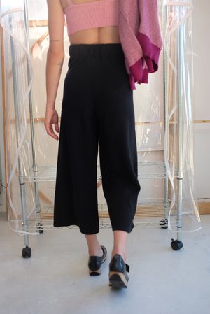Beklina Culotte Knit Trouser - Black Beklina Culotte Knit Trouser - Black