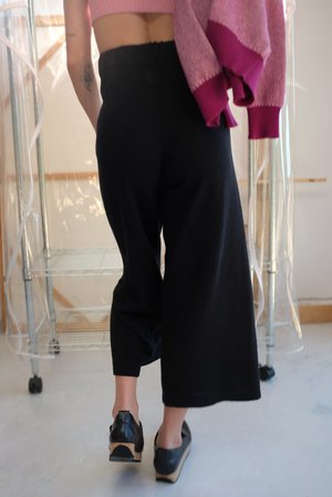 Beklina Culotte Knit Trouser - Black Beklina Culotte Knit Trouser - Black