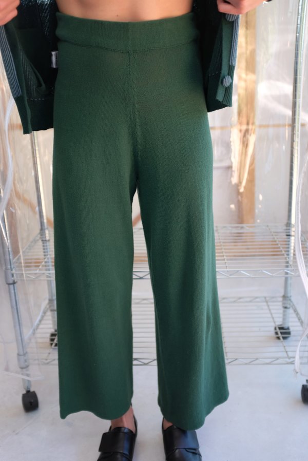 Beklina Culotte Knit Trouser - Cypress Beklina Culotte Knit Trouser - Cypress