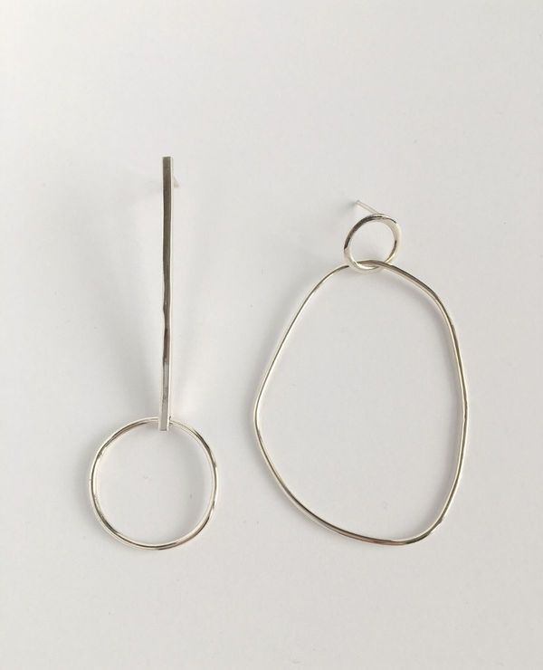 Yellow Jewellery Julia Alice + Olive Combo Earring - Silver Yellow Jewellery Julia Alice + Olive Combo Earring - Silver
