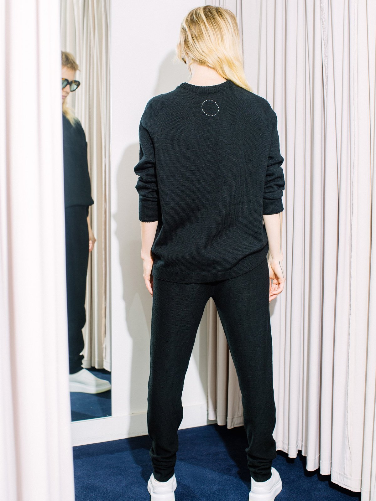 Cosmic Wonder Sphere Cashmere Knit Sweater - Black | Garmentory