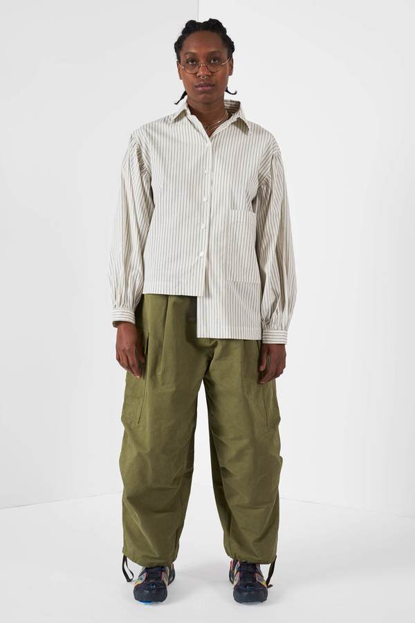 【ANGLAN】Mixed Color Block Cargo Balloon Pants AG] Double Jungle Cargo Balloon Pants - Khaki - ANGLAN