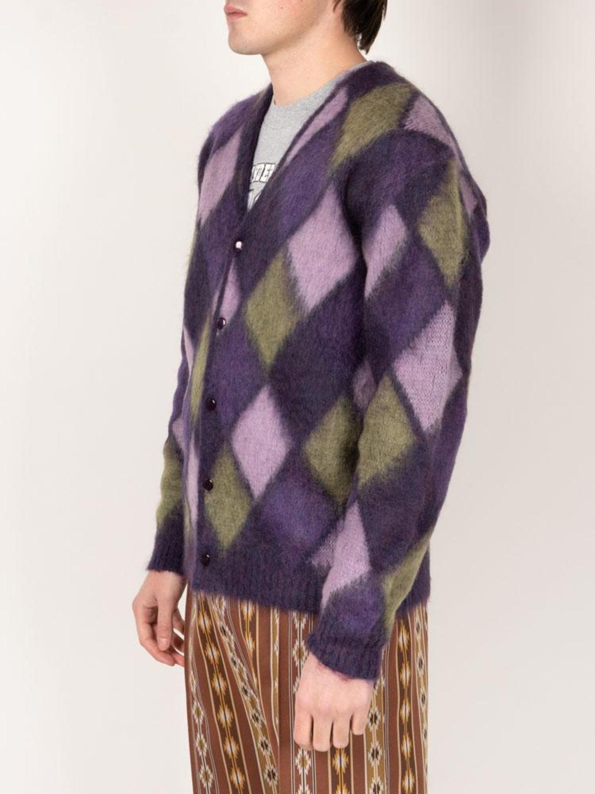 Needles Mohair Cardigan - Mosaic Purple | Garmentory