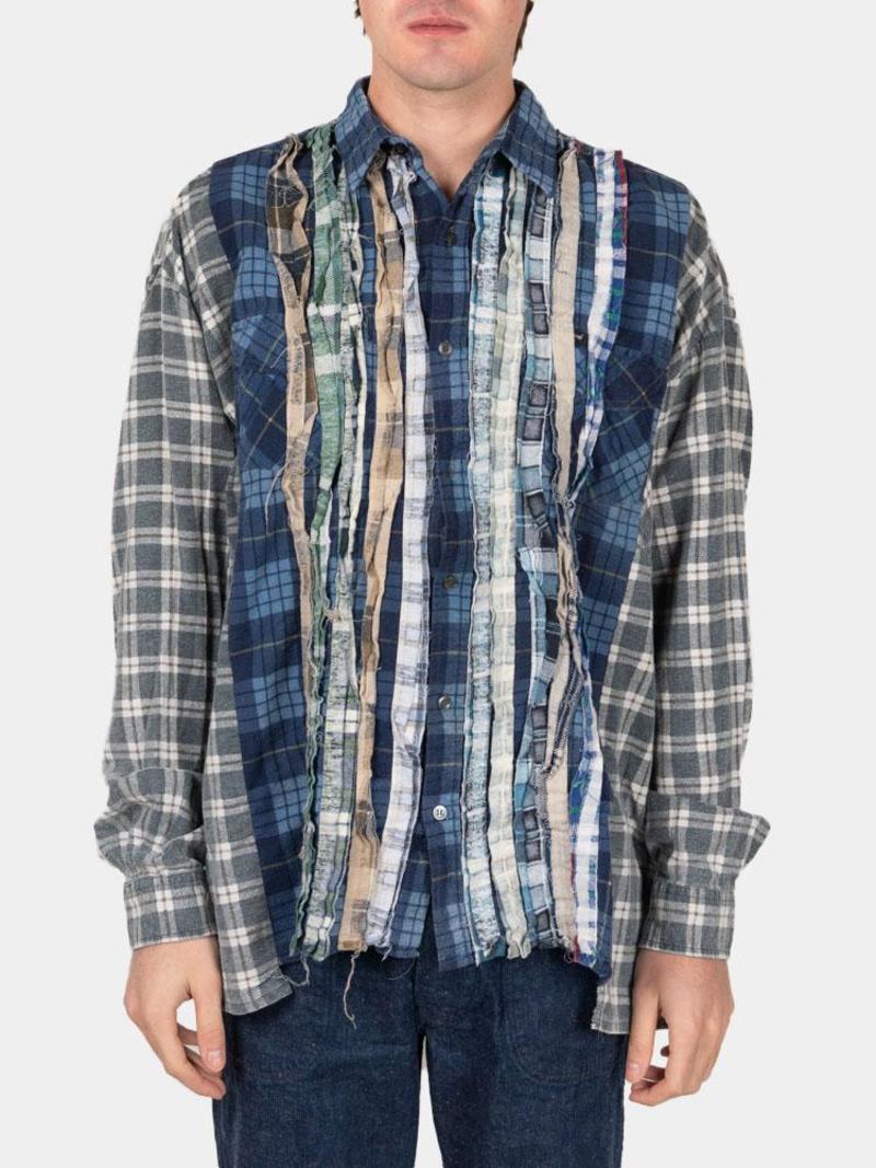 Rebuild by Needles Wide-B Flannel Ribbon Shirt | Garmentory