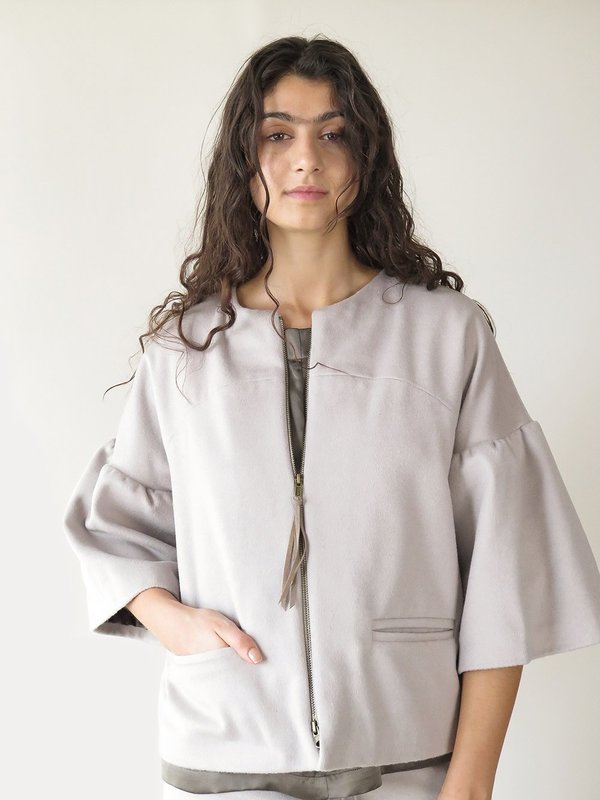 erica tanov fontaine jacket - stone erica tanov fontaine jacket - stone