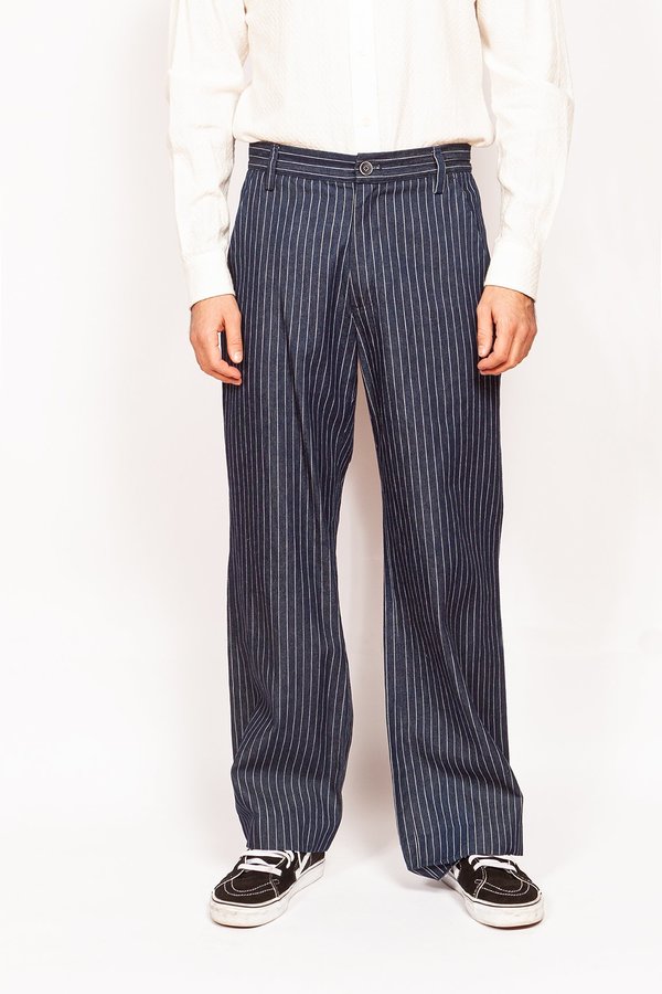 Krammer & Stoudt Bogart Wide Leg Denim Trousers - Wide Leg Denim Krammer & Stoudt Bogart Wide Leg Denim Trousers - Wide Leg Denim