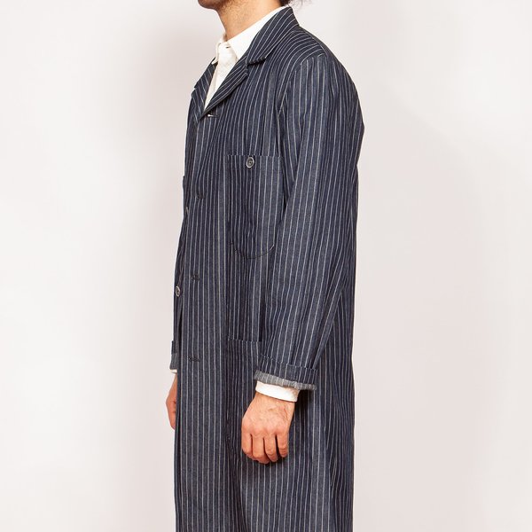 Krammer & Stoudt Chore Coat - Navy Pinstripe Denim Krammer & Stoudt Chore Coat - Navy Pinstripe Denim