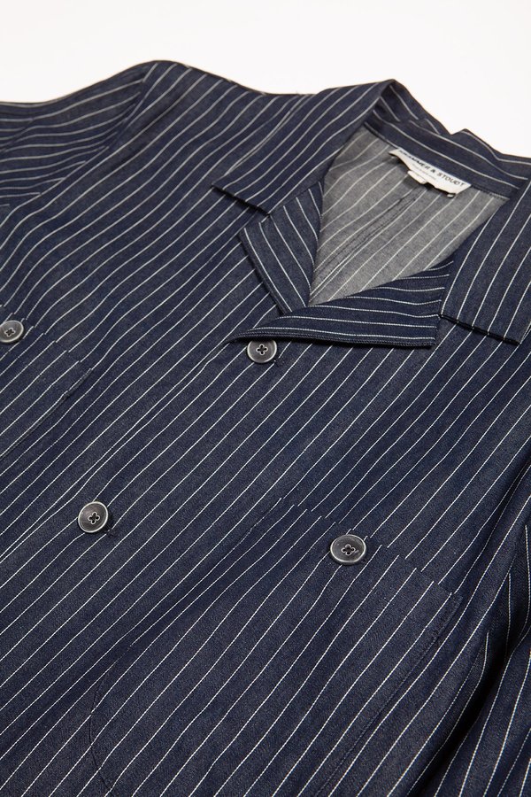 Krammer & Stoudt Chore Coat - Navy Pinstripe Denim Krammer & Stoudt Chore Coat - Navy Pinstripe Denim