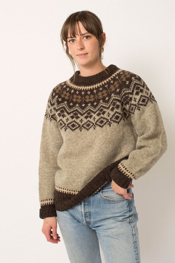 Preservation Vintage Fair Isle Sweater - Brown | Garmentory