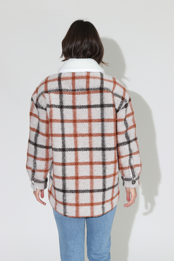 No.6 Wilson Jacket - Natural Fleece Lined Plaid No.6 Wilson Jacket - Natural Fleece Lined Plaid