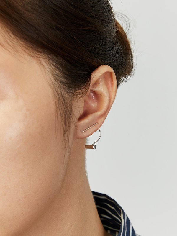 Ladies & Gentlemen Bar Ear Climbers - Sterling Silver Ladies & Gentlemen Bar Ear Climbers - Sterling Silver