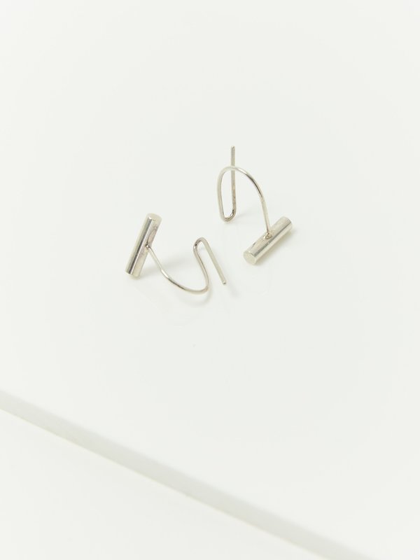 Ladies & Gentlemen Bar Ear Climbers - Sterling Silver Ladies & Gentlemen Bar Ear Climbers - Sterling Silver