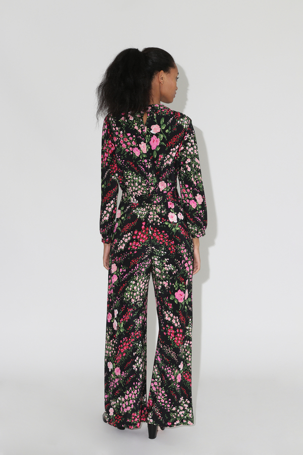 No.6 August Wrap Jumpsuit - Black English Garden No.6 August Wrap Jumpsuit - Black English Garden