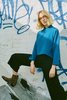 KAAREM Ostra Long Sleeve Raglan Top - Blue - Thumbnail 1