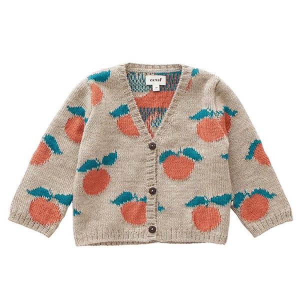 Kids Oeuf NYC Clementine Cardigan - Grey Kids Oeuf NYC Clementine Cardigan - Grey