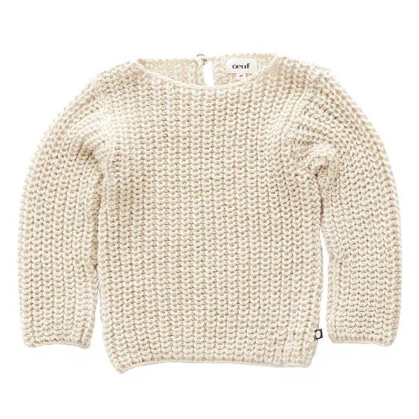 Kids Oeuf NYC English Sweater - White Kids Oeuf NYC English Sweater - White