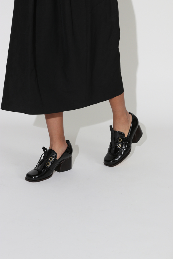 No.6 Milo Leather Oxford - Ink No.6 Milo Leather Oxford - Ink