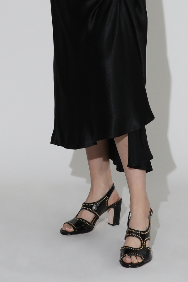 No.6 Cleo Heel - Black Studs No.6 Cleo Heel - Black Studs