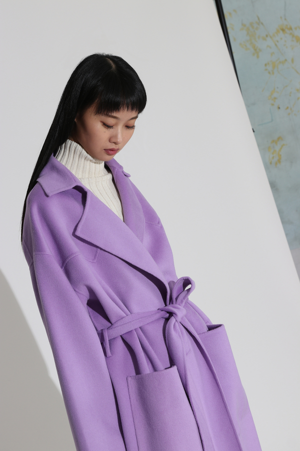 Nanushka Alamo Oversized Robe Coat - Lilac Nanushka Alamo Oversized Robe Coat - Lilac