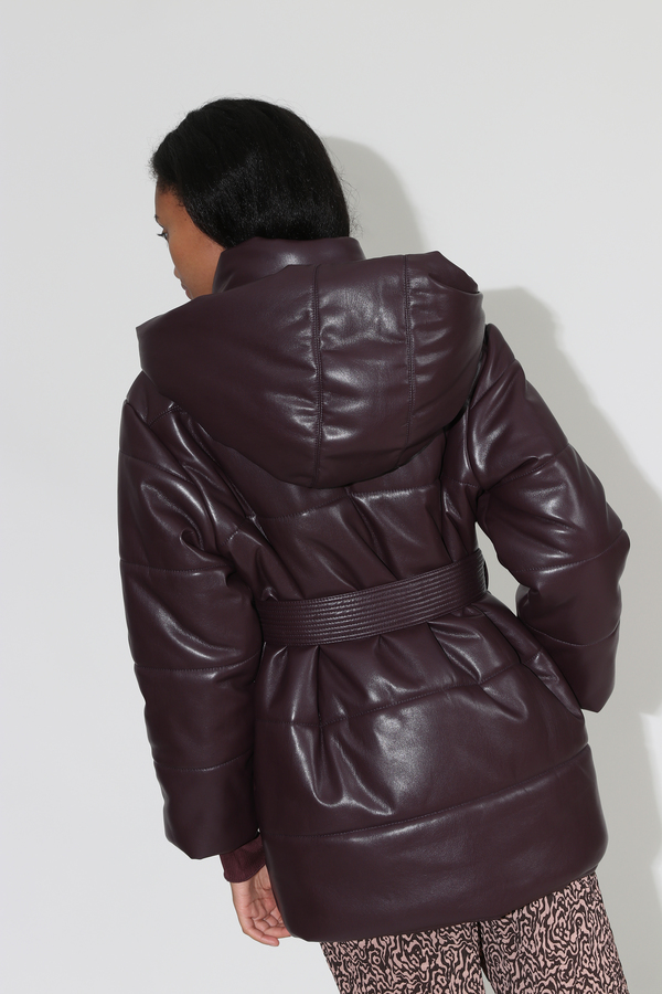 Nanushka Lenox Quilt Detail Puffer Coat - Aubergine Nanushka Lenox Quilt Detail Puffer Coat - Aubergine
