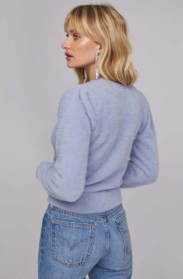 ASTR The Label Sheresa Wrap Sweater - Soft Blue ASTR The Label Sheresa Wrap Sweater - Soft Blue
