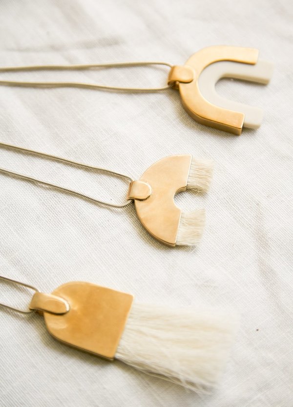 Tiro Tiro Iridis Necklace - Brass/Sterling Silver Tiro Tiro Iridis Necklace - Brass/Sterling Silver