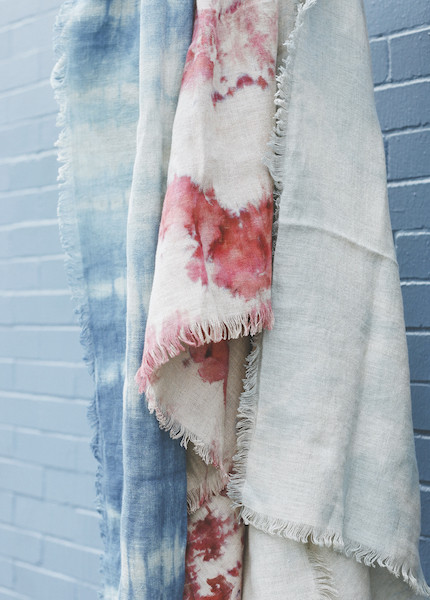 Symmetry and Grace Symmetry & Grace Hand Dyed Loose Weave Linen Scarf Symmetry and Grace Symmetry & Grace Hand Dyed Loose Weave Linen Scarf