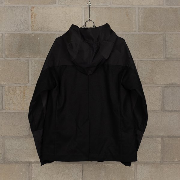The Viridi-Anne Resin Processed Furano Schoeller Hood Combination Jacket - Black The Viridi-Anne Resin Processed Furano Schoeller Hood Combination Jacket - Black