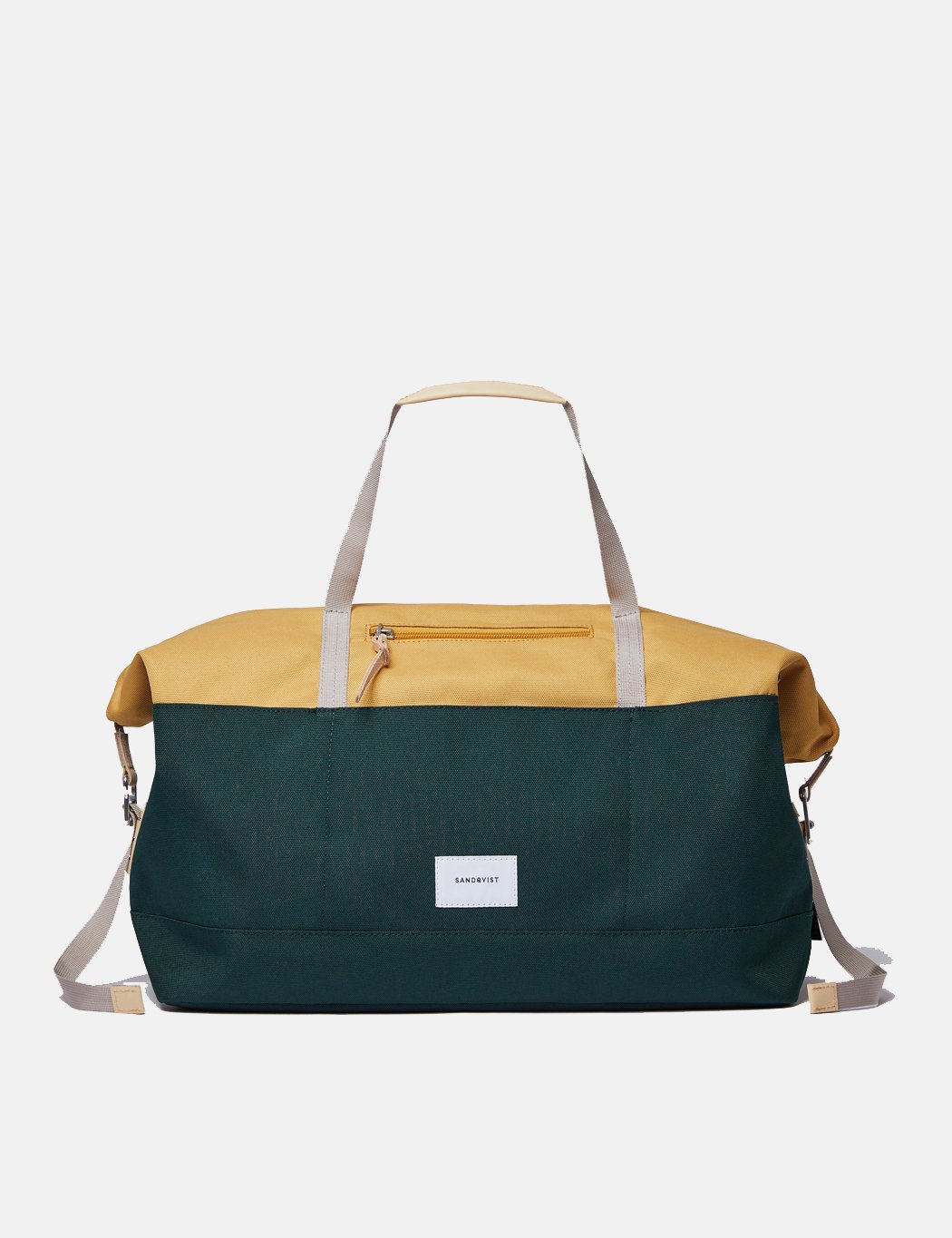 Sandqvist Milton Travel Bag Honey Yellow/Dark Green Garmentory