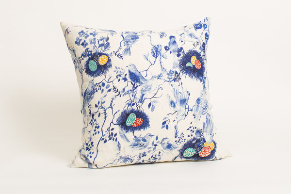 Olivia Wendel Birds Nest Pillow Olivia Wendel Birds Nest Pillow