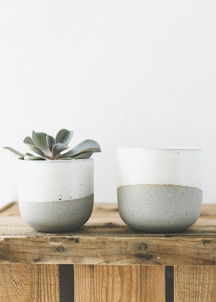 Humble Ceramics - Alder Tumbler in Greystone and Snow White ( 6 oz or 10 oz ) Humble Ceramics - Alder Tumbler in Greystone and Snow White ( 6 oz or 10 oz )