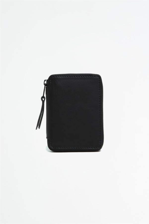 Del Barrio Small Zipped Wallet - Black/Green Del Barrio Small Zipped Wallet - Black/Green