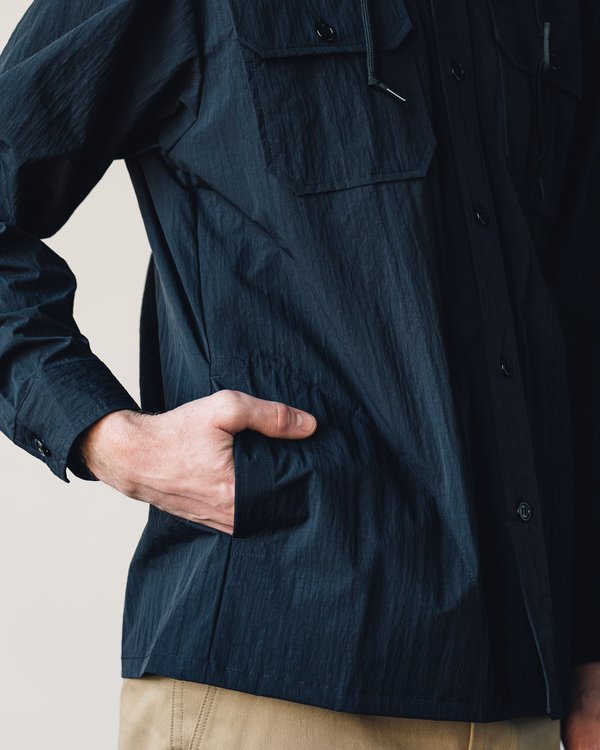 Orslow Hooded Shirt Jacket - Black | Garmentory