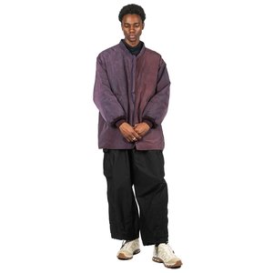 Needles STAND COLLAR DOWN SUR COAT - PURPLE | Garmentory