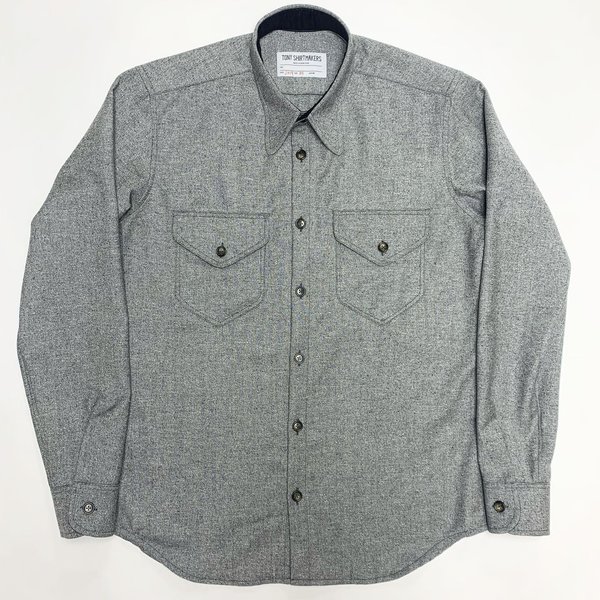 Tony Shirtmakers Atomic Fleck Silk Wool Double Flap Pockets Shirt Tony Shirtmakers Atomic Fleck Silk Wool Double Flap Pockets Shirt