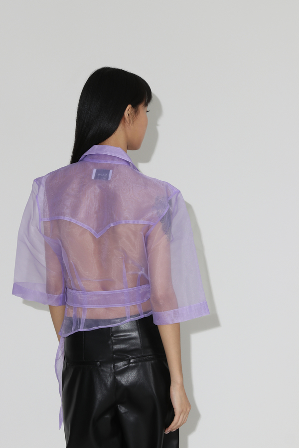 Nanushka Dalas Assymetric Wrap Top - Lilac Nanushka Dalas Assymetric Wrap Top - Lilac