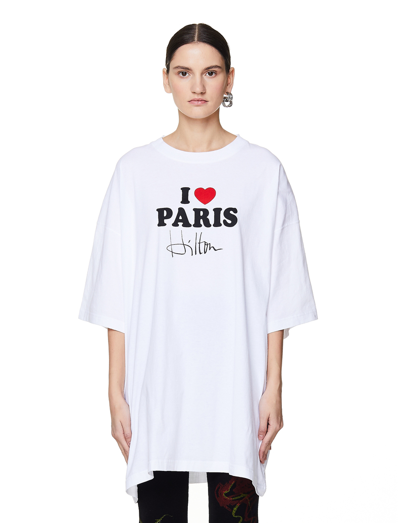 Vetements I Heart Paris Cotton T-Shirt - White | Garmentory