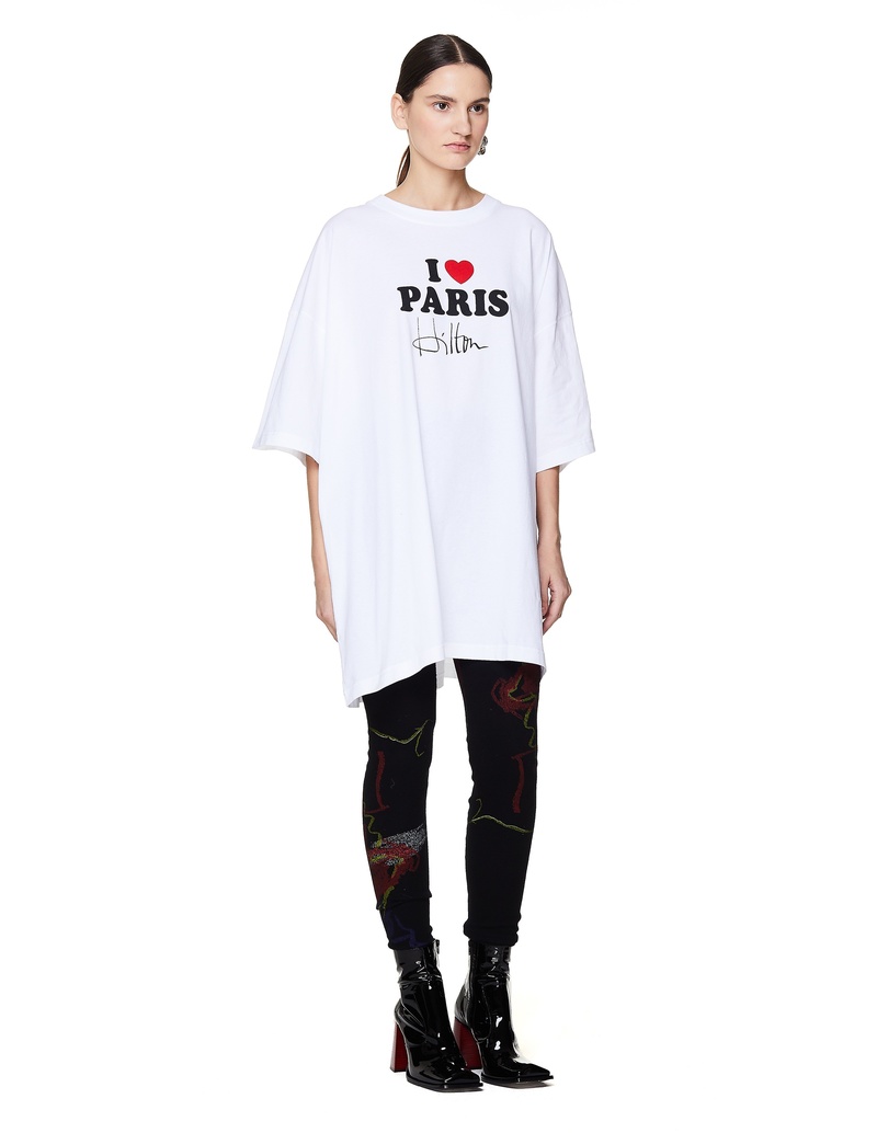 Vetements I Heart Paris Cotton T-Shirt - White | Garmentory