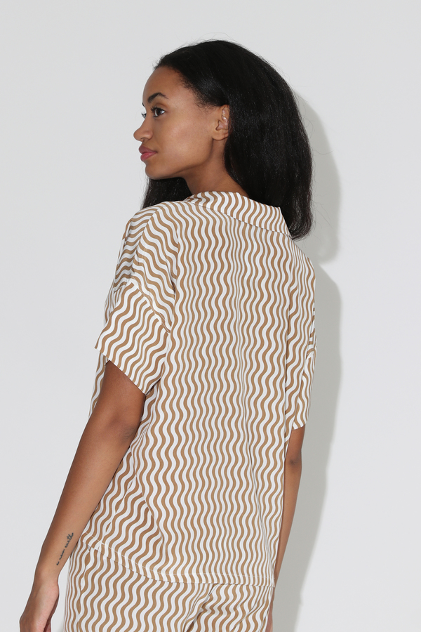 Rachel Comey Jagio Top - Khaki Squiggle Rachel Comey Jagio Top - Khaki Squiggle