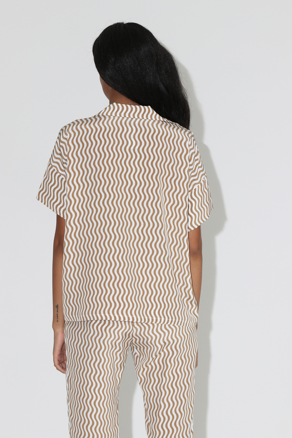 Rachel Comey Jagio Top - Khaki Squiggle Rachel Comey Jagio Top - Khaki Squiggle