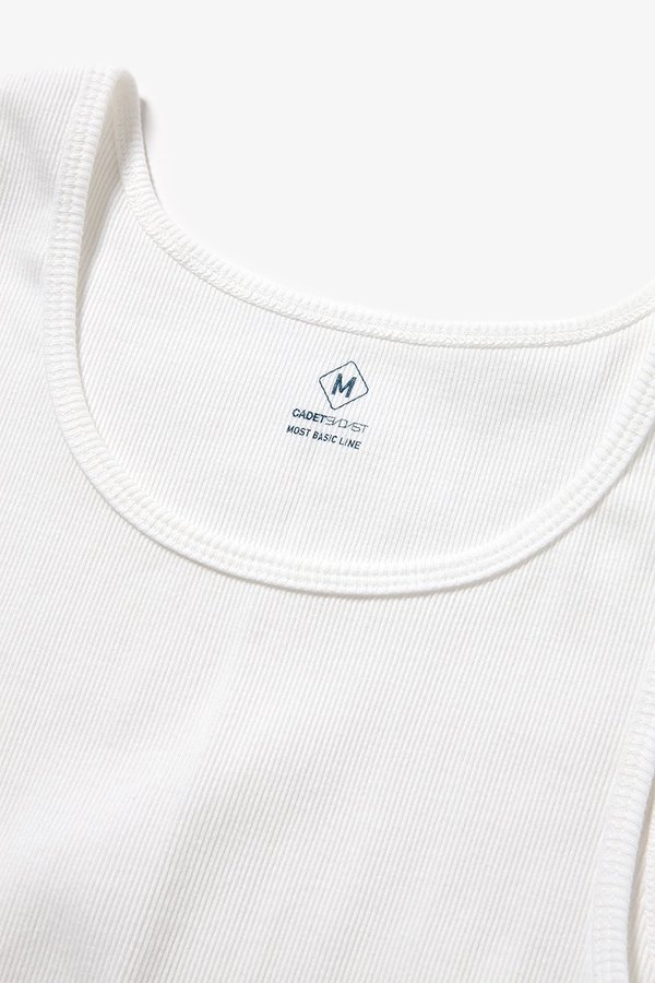 Sandinista MFG Cadet Rib Tank Top - White Sandinista MFG Cadet Rib Tank Top - White