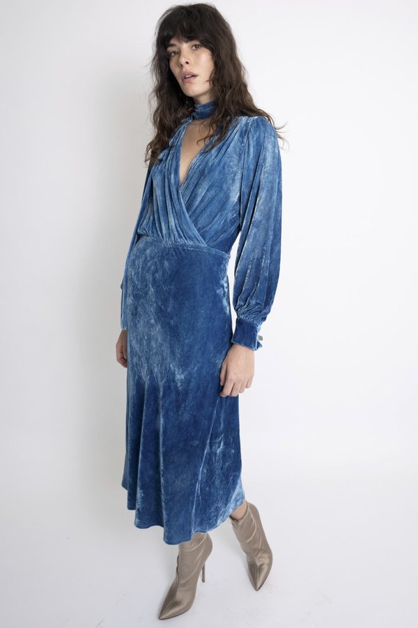 KES Velvet Levy Tunneled Dress - Organic Indigo KES Velvet Levy Tunneled Dress - Organic Indigo