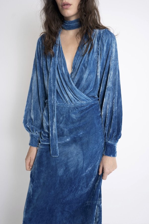 KES Velvet Levy Tunneled Dress - Organic Indigo KES Velvet Levy Tunneled Dress - Organic Indigo