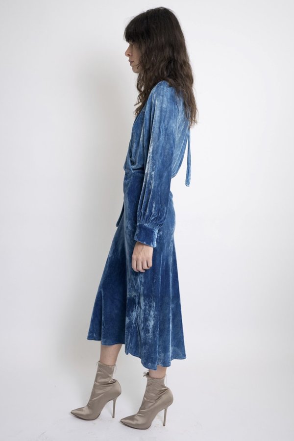 KES Velvet Levy Tunneled Dress - Organic Indigo KES Velvet Levy Tunneled Dress - Organic Indigo
