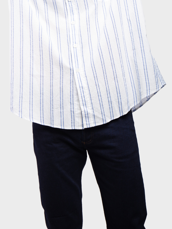 Our Legacy Less Borrowed Shirt - Blue Separee Stripes | Garmentory