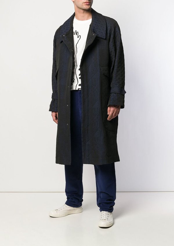 unisex Henrik Vibskov TOOL COAT - NAVY BLACK unisex Henrik Vibskov TOOL COAT - NAVY BLACK