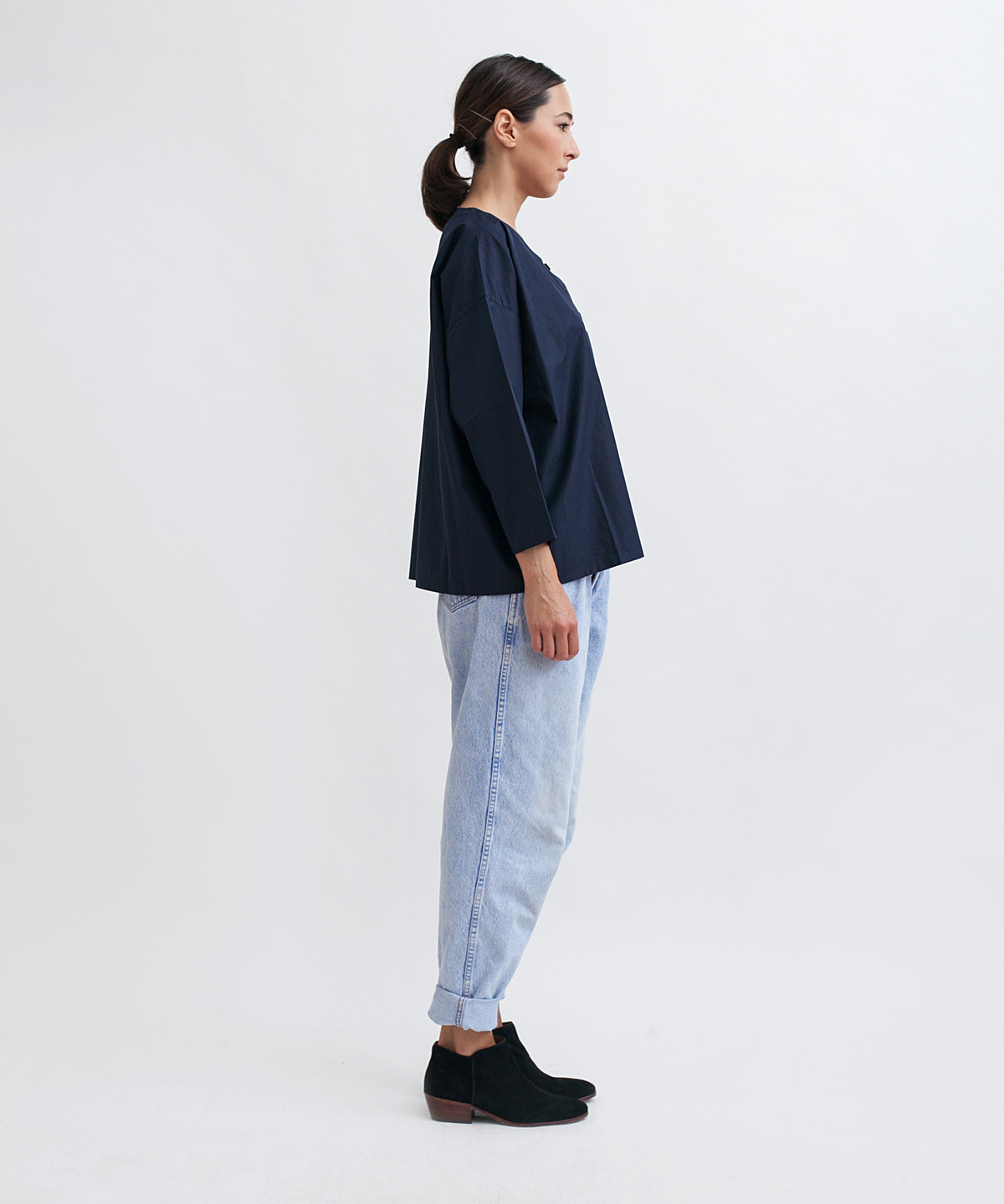 Revisited Matters Cotton Workshirt - Navy - Image 2 of 7